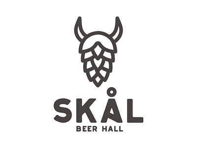 Skål Beer Hall beer beer hall branding hop icon logo viking