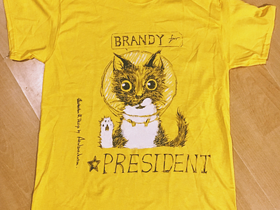 Cat for president art cat design diy handicraft handmade illustration tshirt