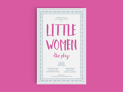 "Little Women" Poster little women louisa may alcott play poster school play theatre