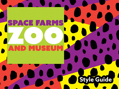 Space Farms Style Guide - Cover Page bold brand branding color colorful colors cover fun re brand re branding rebrand rebranding space farms space farms zoo and museum spots style guide zoo