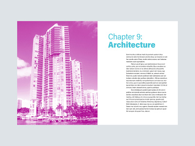 Cities: Miami - Chapter 9 Opening Spread book chapter cities city duotone line miami miami florida minimal minimalism minimalist opening spread series spread