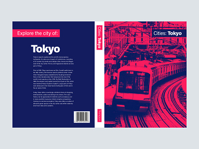 Cities: Tokyo - Cover book cities city color colorful cover duotone japan line metro minimal minimalism minimalist series spread subway tokyo tokyo japan