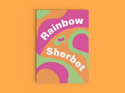 Rainbow Sherbet Poster bold dessert fun minimal rainbow sherbet sherbet