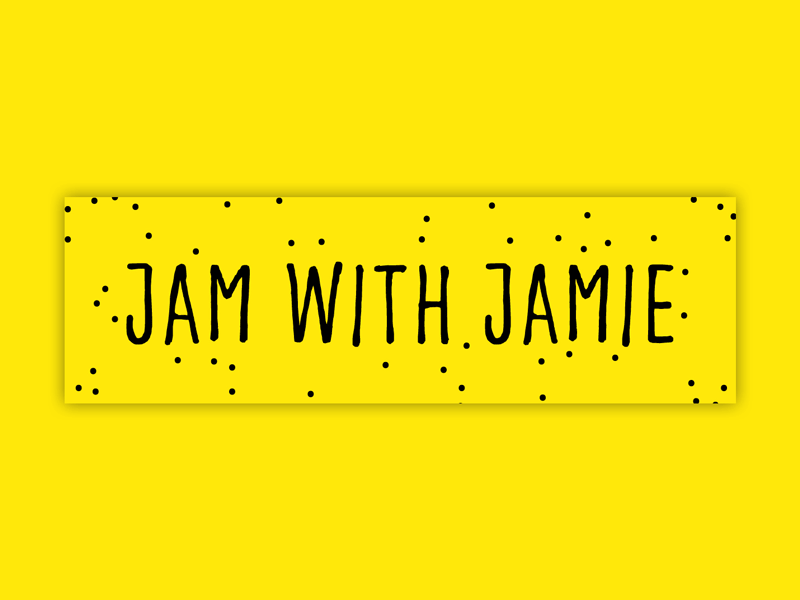 Jam With Jamie Summer Email Header - Beach Theme beach bold colorful email header fun gif header playful scribble scribbles summer