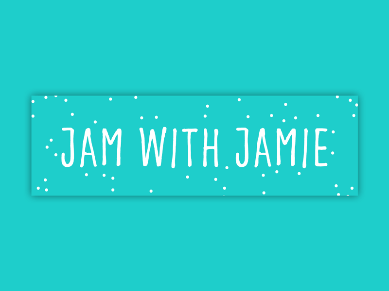 Jam With Jamie Summer Email Header - Ocean Theme bold colorful email header fun gif header summer ocean playful scribble scribbles