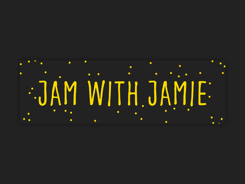 Jam With Jamie Summer Email Header - Night Theme bold colorful email header fun gif header night playful scribble scribbles summer