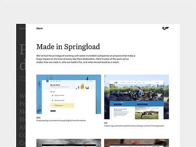 Springload—Work site work