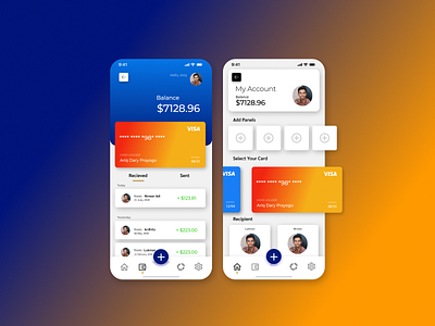 Banking Mobile App adobe app bank app design designer figma finance illustration prototype ui ux xd