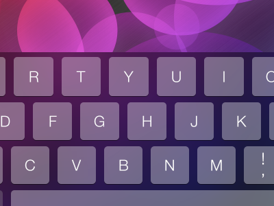 iPad iOS 7 Keyboard Portrait