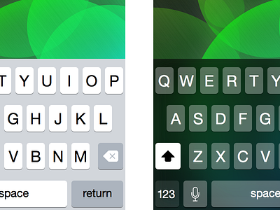 iOS 7 iPhone Keyboards - Sketch App