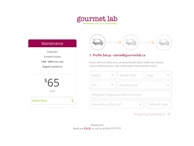 Desktop Sign Up gl gourmet lab gourmetlab gourmetlabs sign up signup