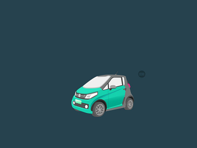 Fortwo car design illustration logo