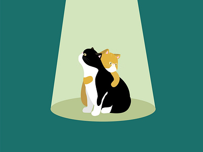 Kitty design flat illustration