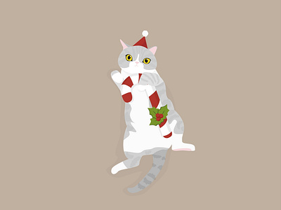 Love Xmas design flat illustration web