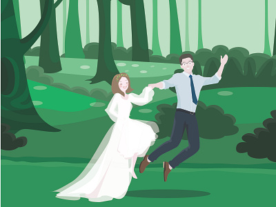 Wedding design illustration