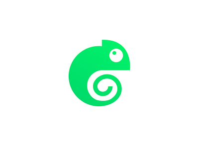 Chameleon 360 degrees branding chameleon design flat icon identity logo mark ui vector