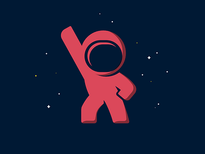 Disconaut astronaut dancing design disco icon illustration space vector