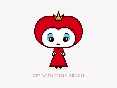 Queen Of Hearts alice in wonderland character design icon illustration outline qween qween of hearts red qween vector