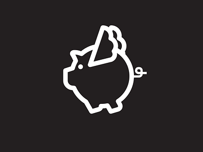 Flying Pig2 branding design flying pig icon identity illustration logo mark pig symbol vector