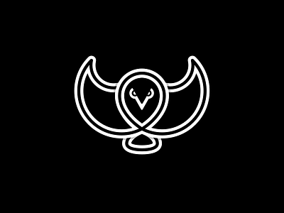 Owl Line bird branding design icon identity line logo mark owl symbol vector