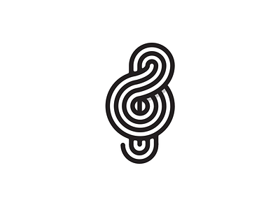 Clef Icon branding design icon identity line logo mark music note symbol