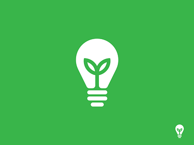Green Energy branding bulb design energy green icon identity lightbulb logo plant symbol