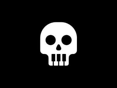Musical Skull branding design icon identity logo music piano skull symbol vector