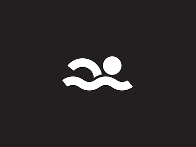 Swimmer branding design icon identity logo mark minimal sport swimmer symbol