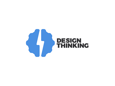Designthinking2 brain branding design design thinking gear wheel icon logo pulses wheel