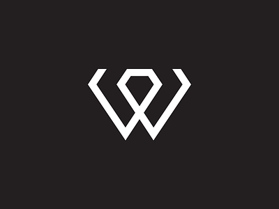 W+Diamond branding character design diamond flat icon identity jewelery jewelry letter letterform line logo mark monogram symbol typography ui vector w