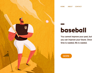 Baseball Player 插图 活版印刷