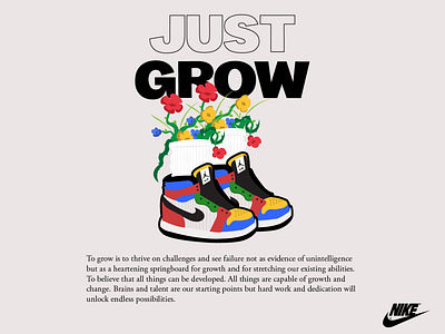 Just Grow It air illustration jordan nike nike shoes sneaker art vector vibrant colors