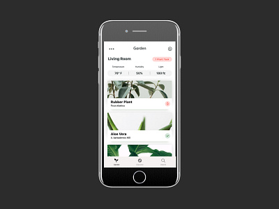 PLNT Gardening App app design gardening home screen mobile mobile design plant plant app ui user experience user interface ux