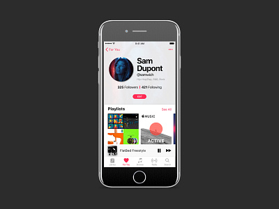 Daily UI #006 Apple Music Redesign