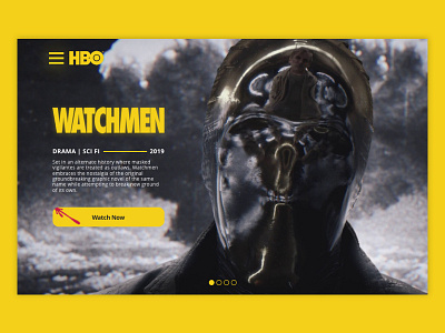 Daily UI #025 hbo interaction interaction design ui design ux design watchmen web design website