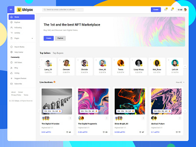 Ukiyox NFT Marketplace html template wallet