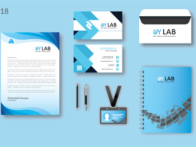 Stationary design business business card flyer letter head pad stationary design