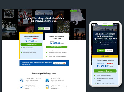 Kompas.id Subscription Page design ui