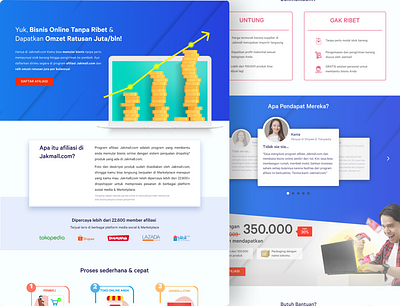 Affiliate Landing Page ecommerce landing page testimonial uidesign webdesign