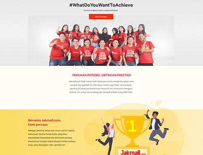 Redesign Jakmall Career lading Page ecommerce illustration redesign ui