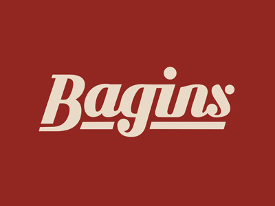 Bagins bag bagins lettering logo