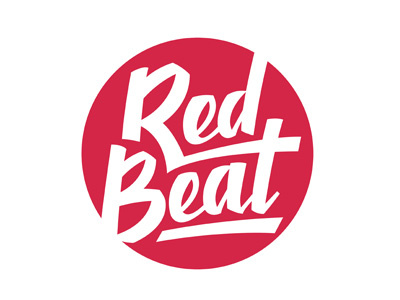 Red Beat beat circle lettering logo marker red