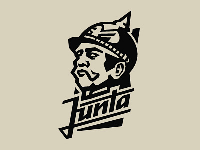 Junta bismarck black. head germany junta logo pickelhelm portrait