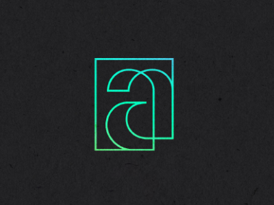 Ater - unused proposal a architect black letter logo simple symbol