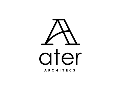 Ater - unused proposal a architect black letter logo simple symbol