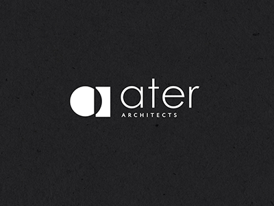 Ater - unused proposal a architect black letter logo simple symbol