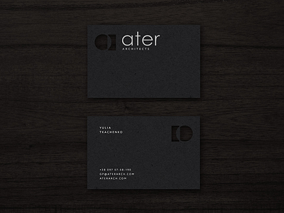 Ater - unused proposal a architect black letter logo simple symbol