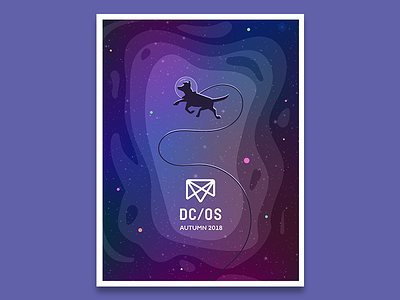 Mesosphere - 1 dog illustration poster space