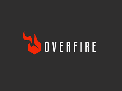 Overfire - concept community e sports fire fire logo gaming hexagon logo overwatch