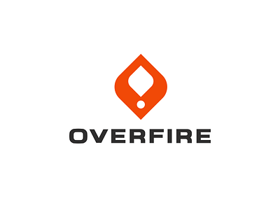 Overfire - concept community e sports exclamation fire gaming logo overwatch